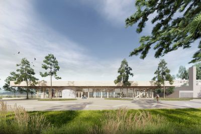Die Kultur- und Sporträume werden unter einem gemeinsamen Dach vereint raeber_zumthor_haupteingang_0